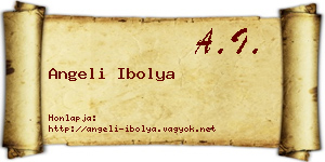 Angeli Ibolya névjegykártya