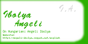 ibolya angeli business card